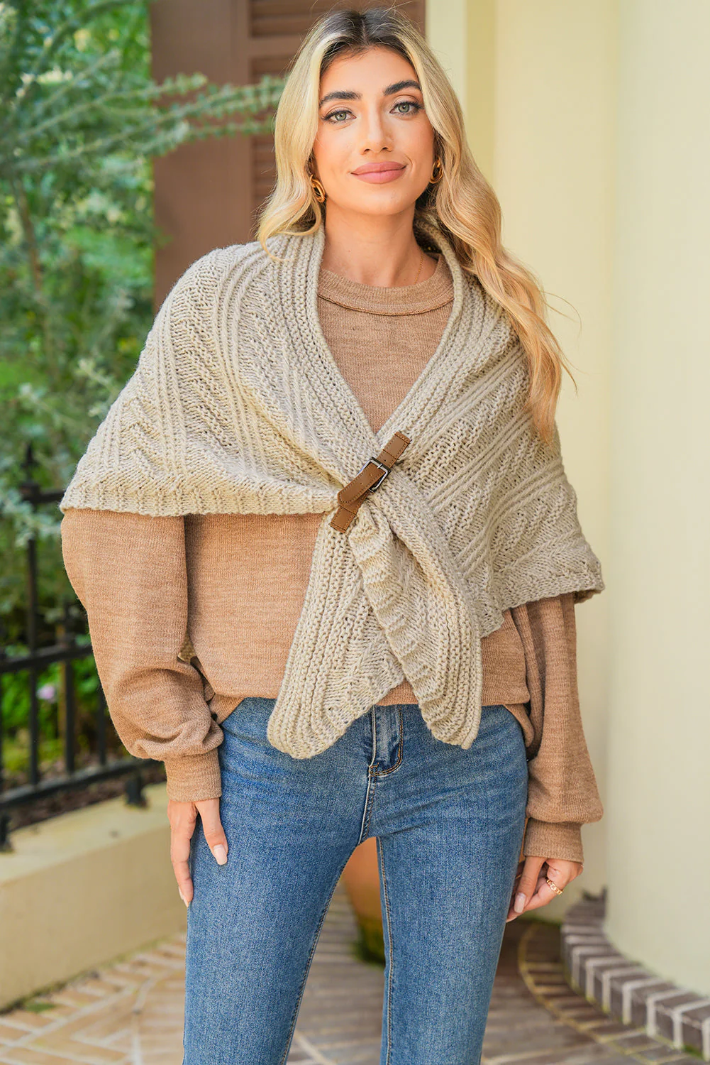 Threaded Pear Edith Belt Triangle Shawl Scarf - Image 10