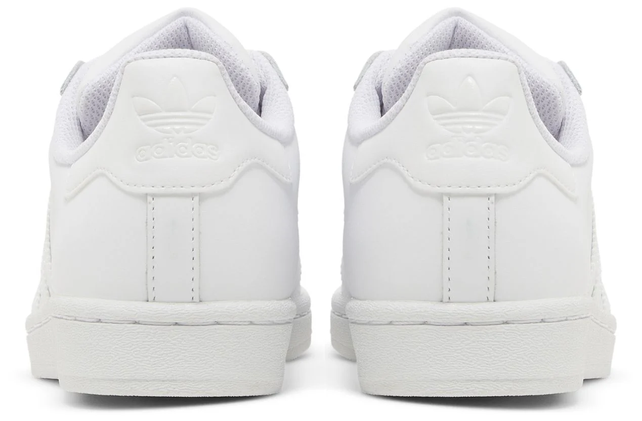 adidas Grade School Superstar J 'Triple White' Sneakers - Image 4