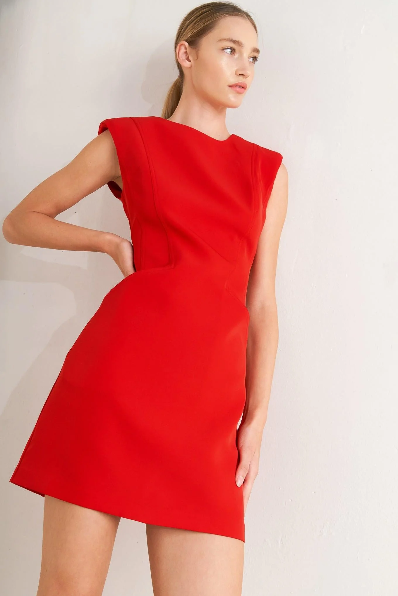 Effortless Polish Woven Shift Dress - Image 3