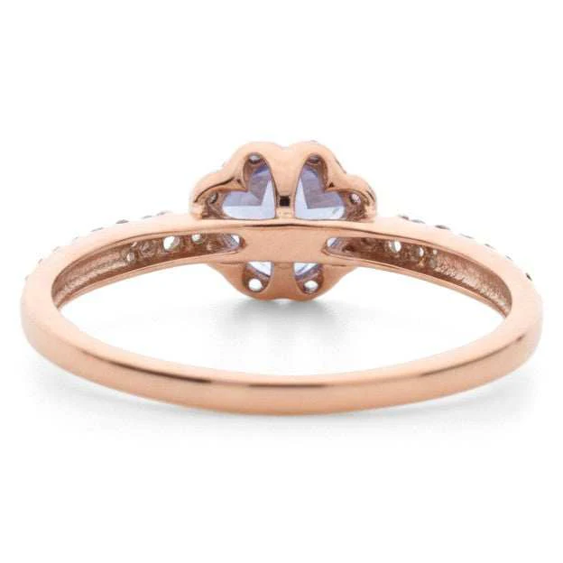 Elegant Rings For Women Sterling Silver Blue Jewelry White Topaz Accent Rings Sterling Silver Blue Topaz Ring for Women Gifts for Her - Image 6