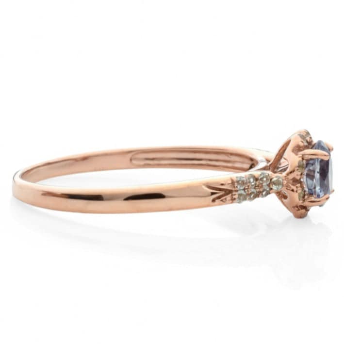 Elegant Rings For Women Sterling Silver Blue Jewelry White Topaz Accent Rings Sterling Silver Blue Topaz Ring for Women Gifts for Her - Image 7