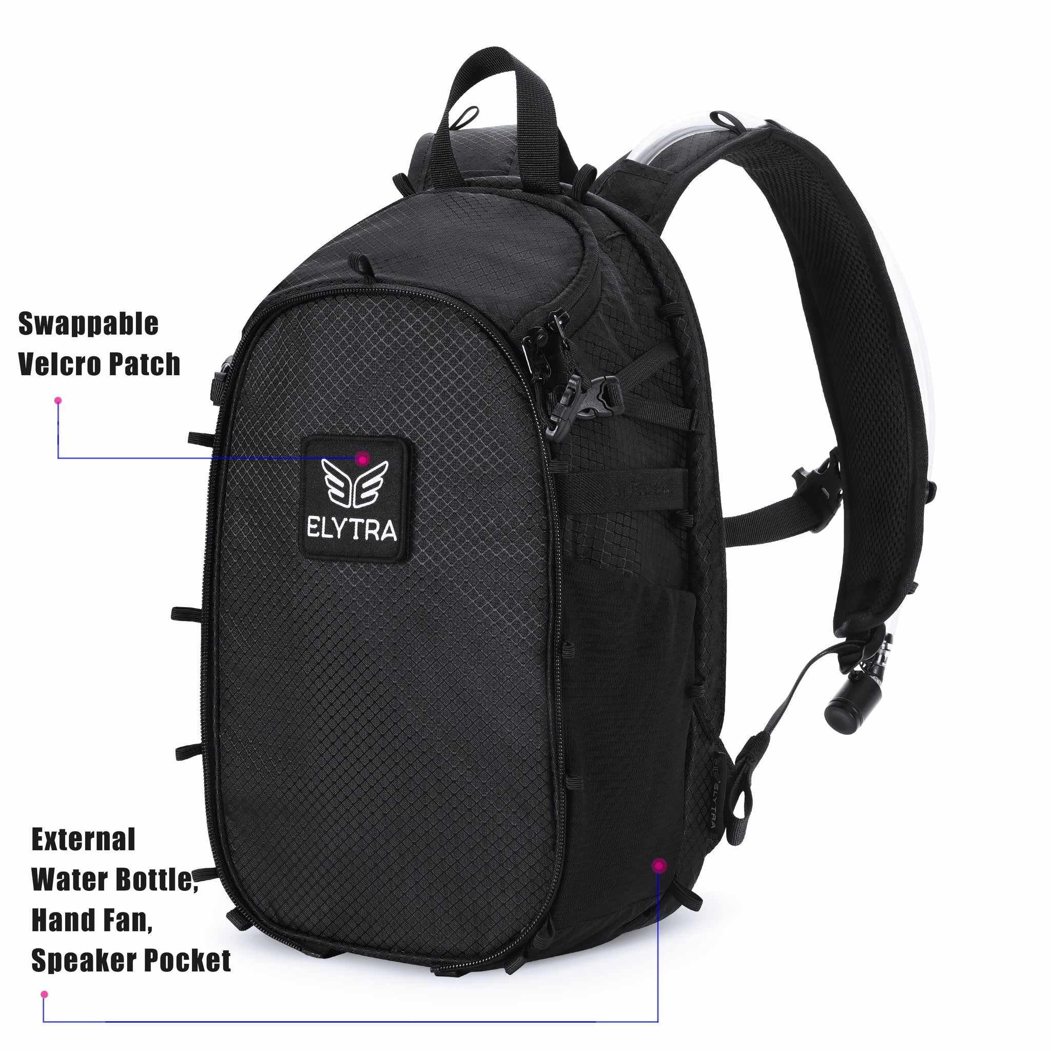 Elytra Hydration Pack Customizable Lightweight Day Pack for Hiking Motorcycling Theme Parks & Everyday Use (Clear) - Image 23