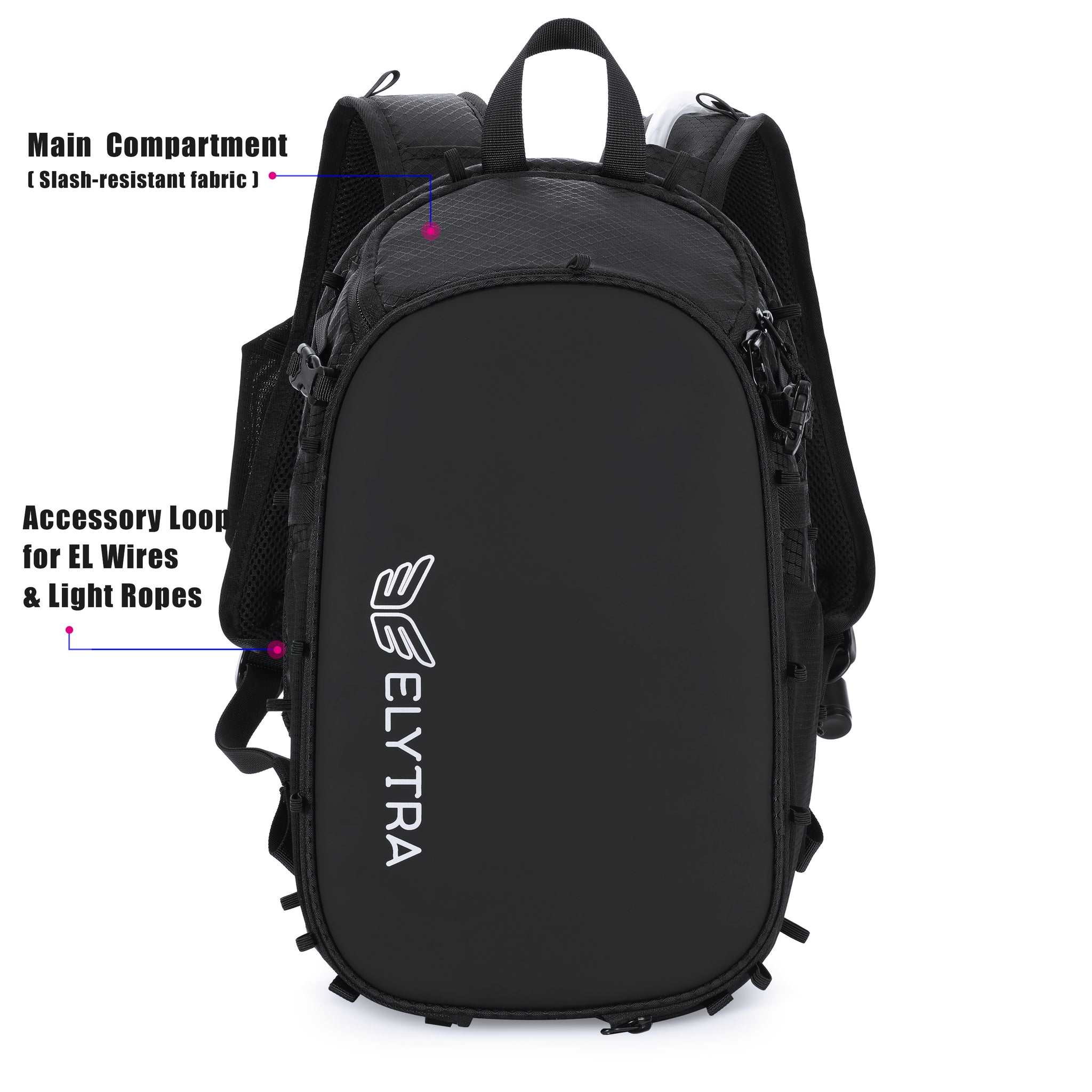 Elytra Hydration Pack Customizable Lightweight Day Pack for Hiking Motorcycling Theme Parks & Everyday Use (Clear) - Image 25