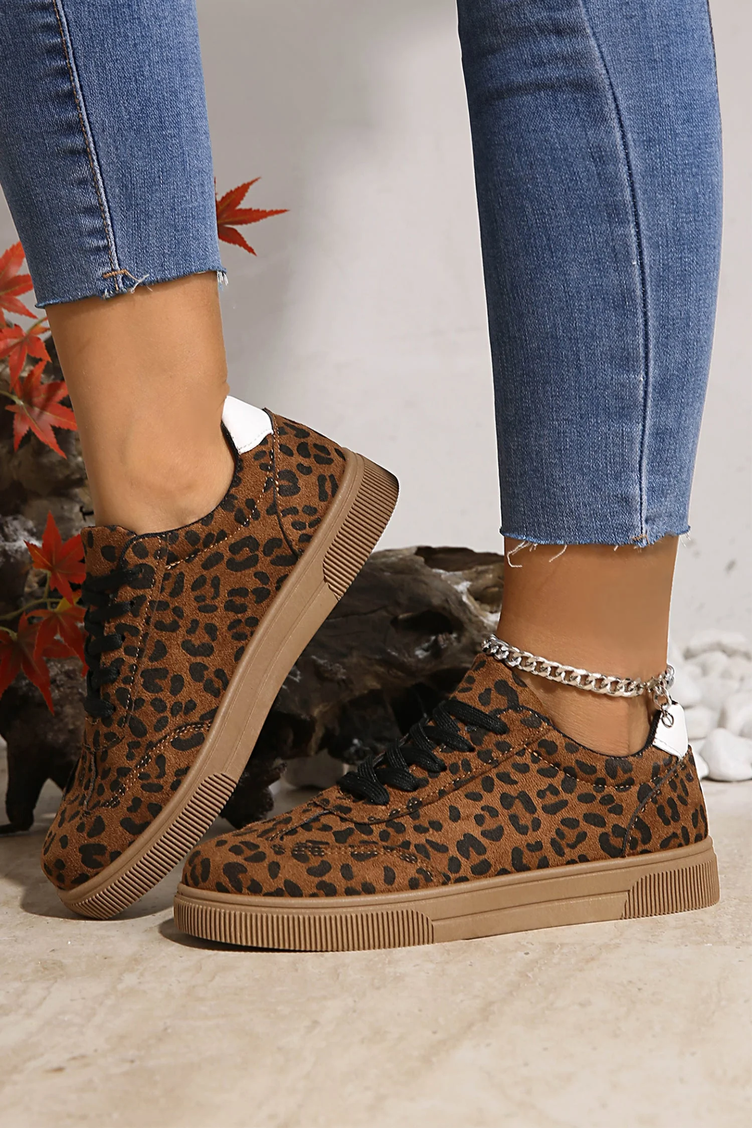 Threaded Pear Emiliana Tab Patchwork Laceup Shoes - Image 5