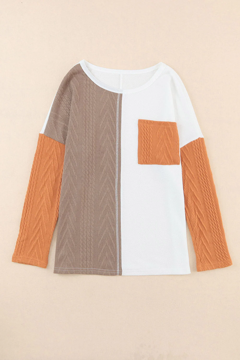 Threaded Pear Emily Textured Knit top Long Sleeve Top - Image 8