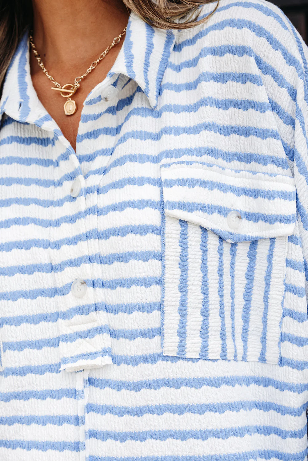 Threaded Pear Emma Chest Loose Fit Blouse - Image 7