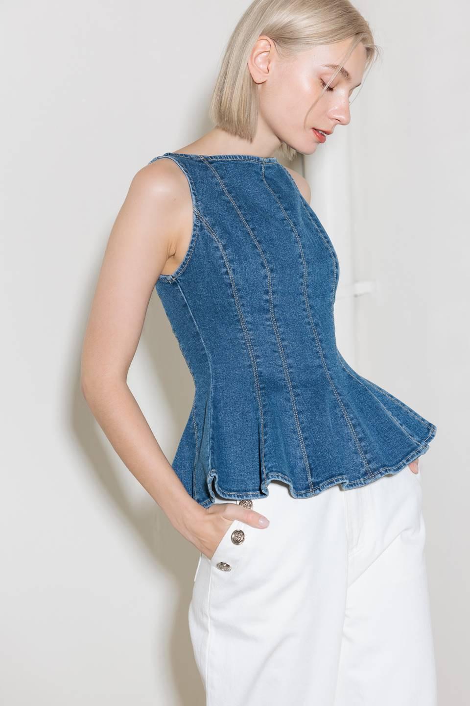 Enduring Spark Blue Denim Top - Image 7