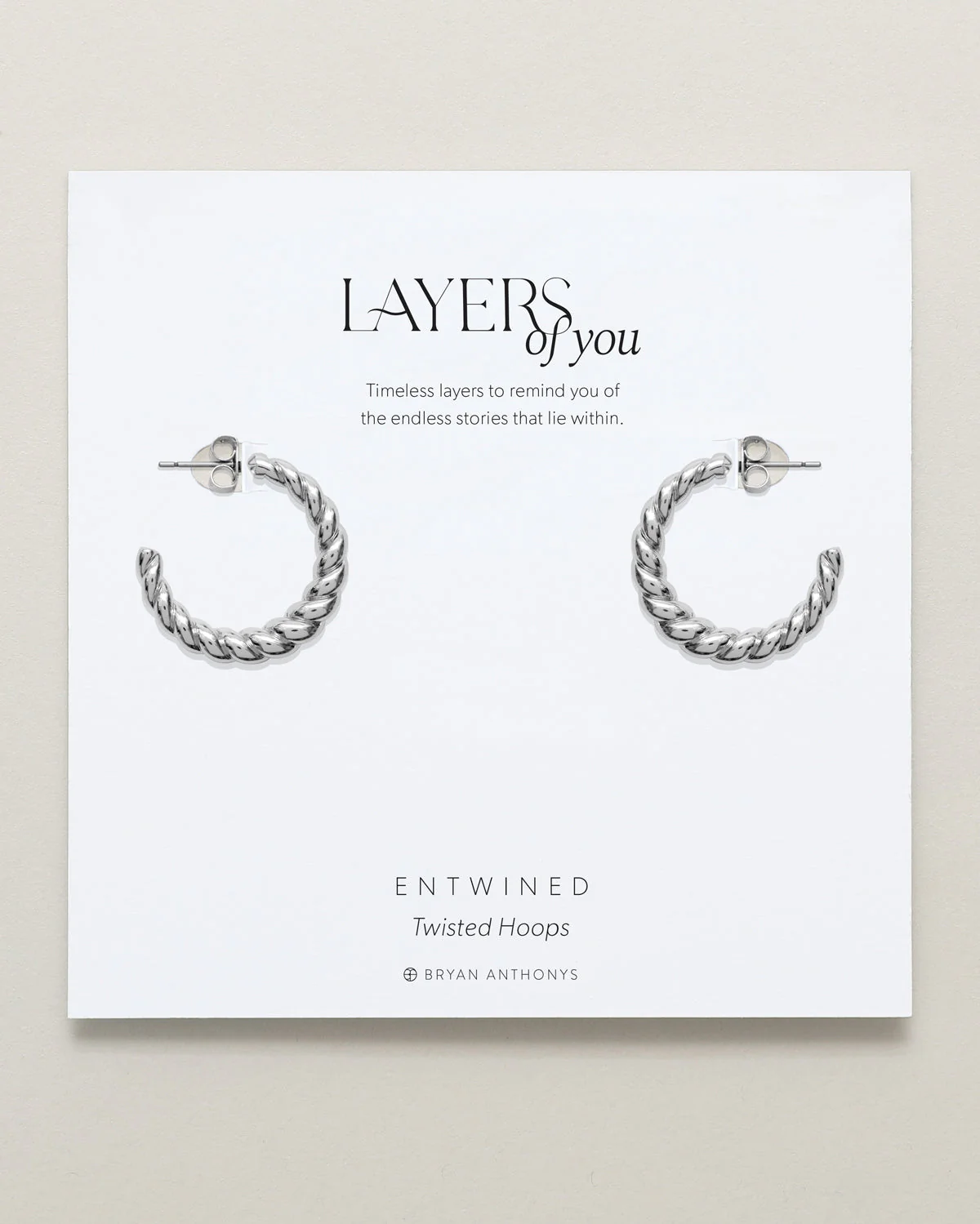 Entwined Twisted Hoop Earrings - Image 2
