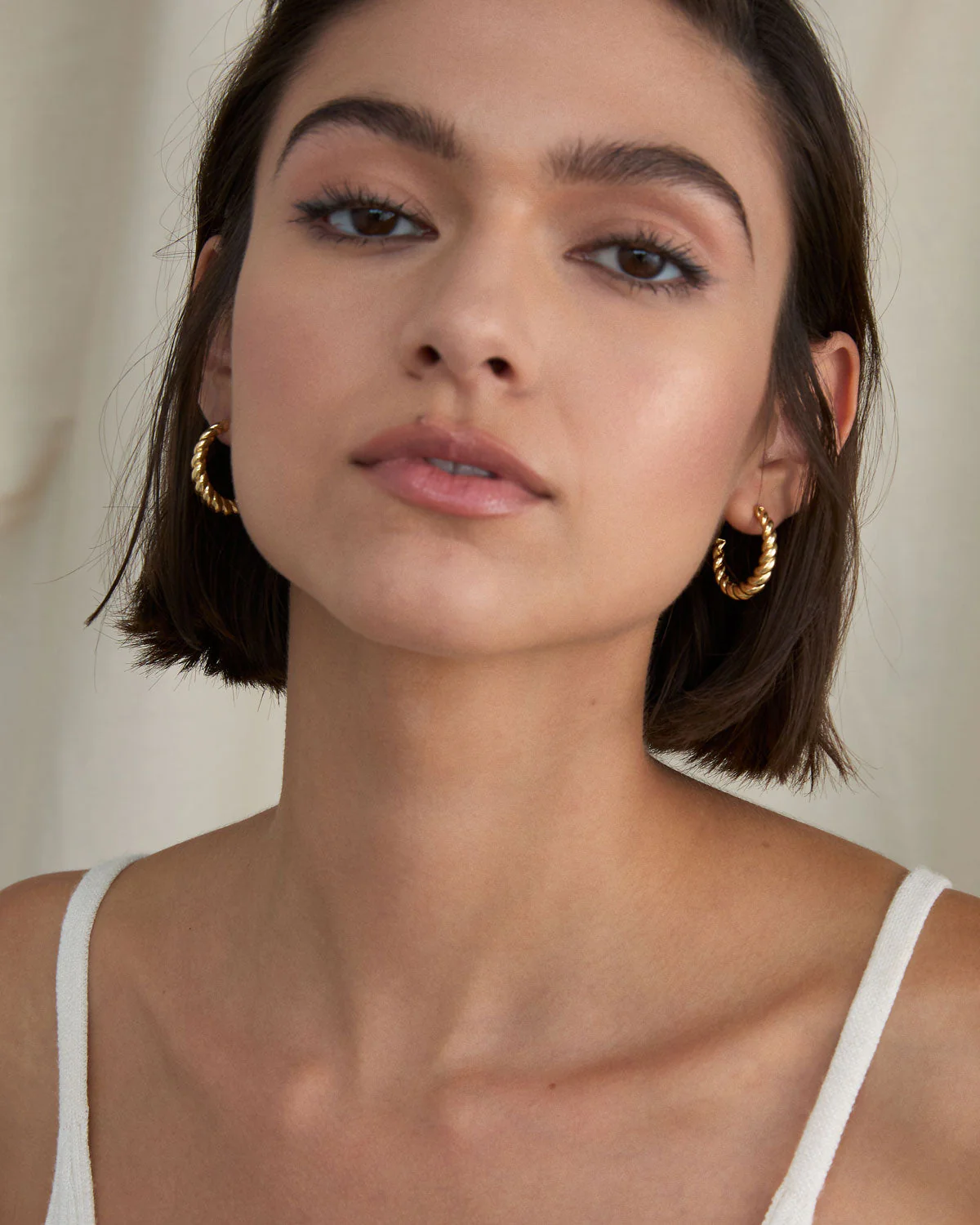 Entwined Twisted Hoop Earrings - Image 5