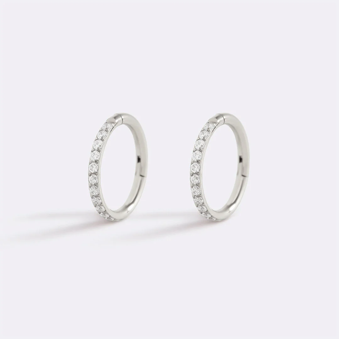 Mint & Lily Eternity Crystal Cartilage Hoop Earrings | 16g - Image 3