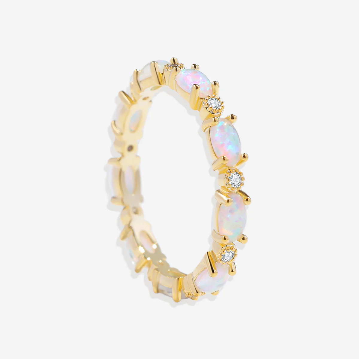 Mint & Lily Eternity Fire Opal Ring - Image 42