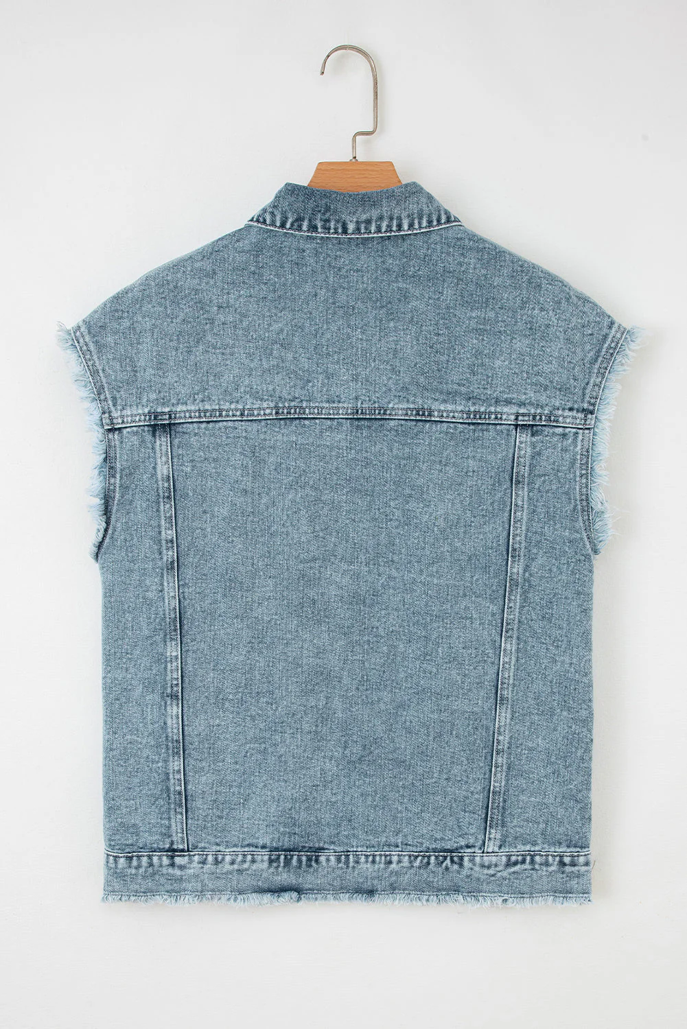 Threaded Pear Evelyn Flap Frayed Detail Vest - Image 2