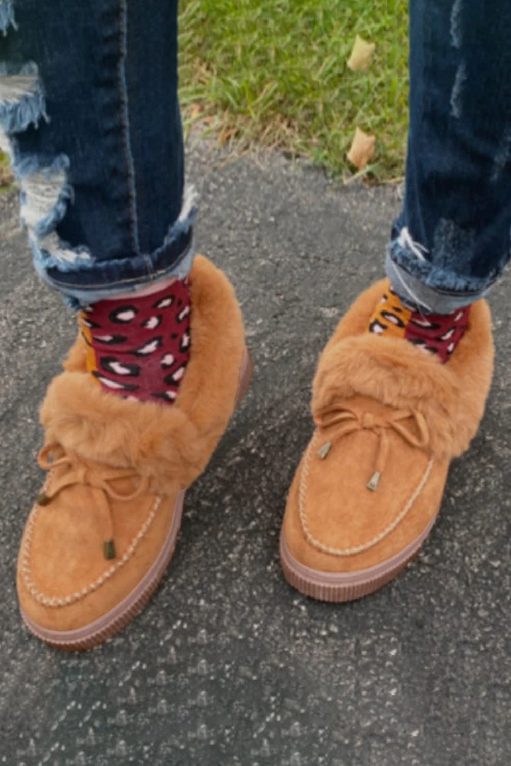 Threaded Pear Evelyn Plush Lined Winter Flats - Image 3