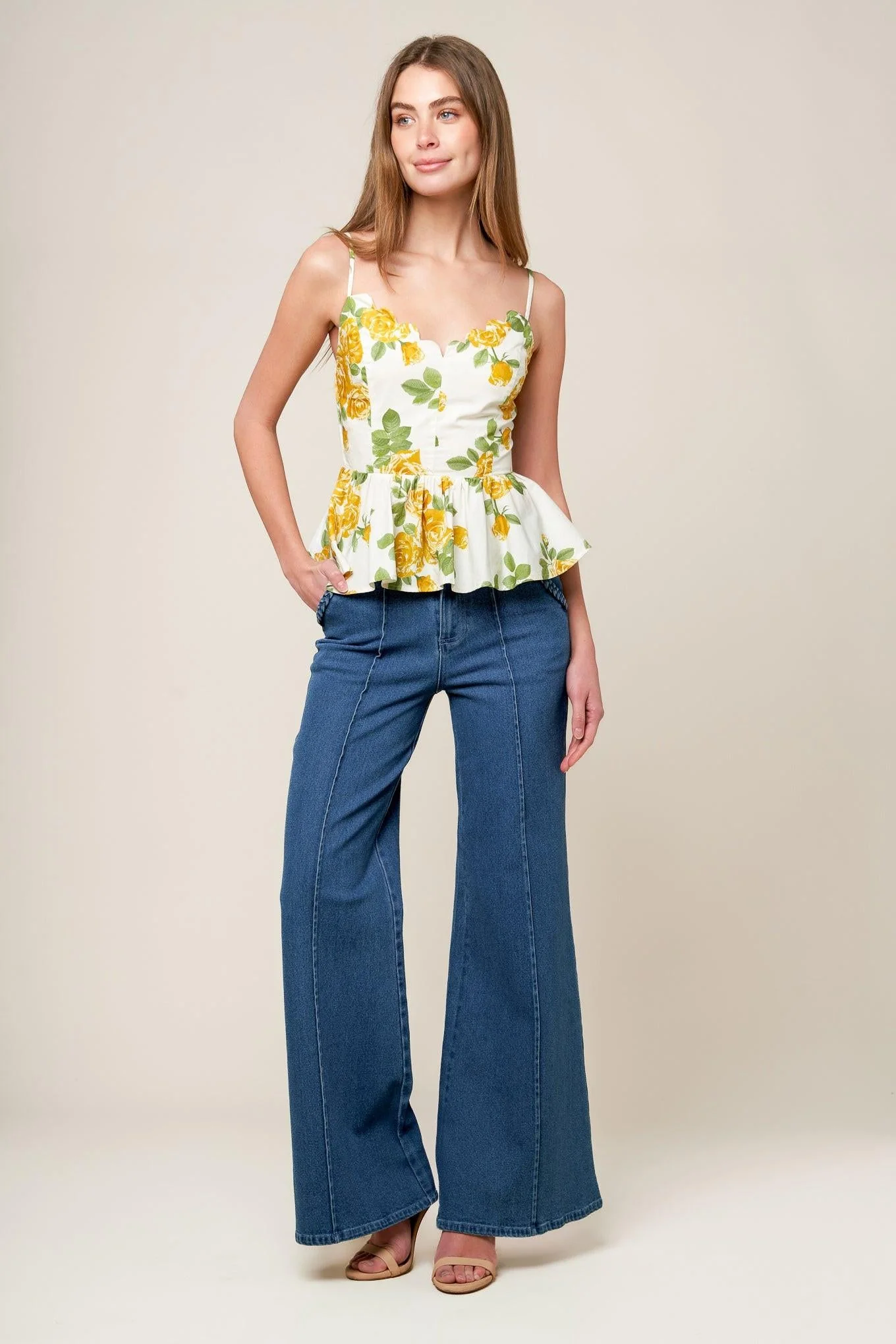 Every Sunday Cream Woven Top - Image 3