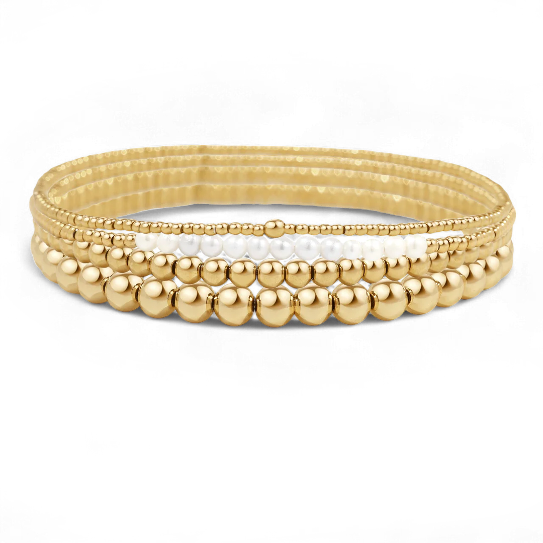 Mint & Lily Everyday Pearl Bracelet Stacking Set