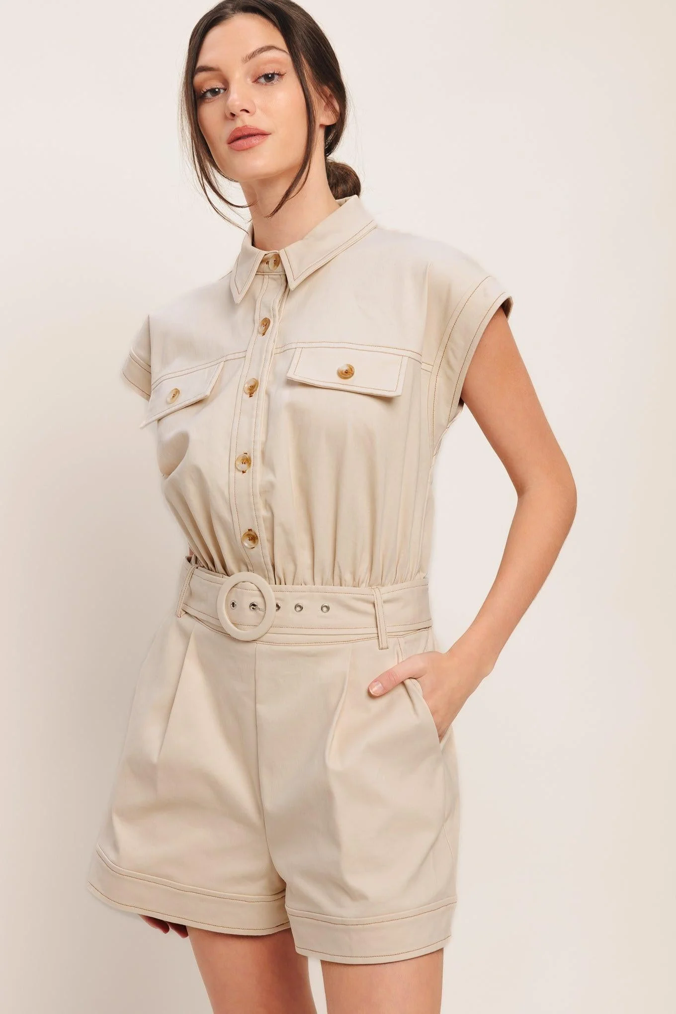 Everyday Utility Woven Romper - Image 4