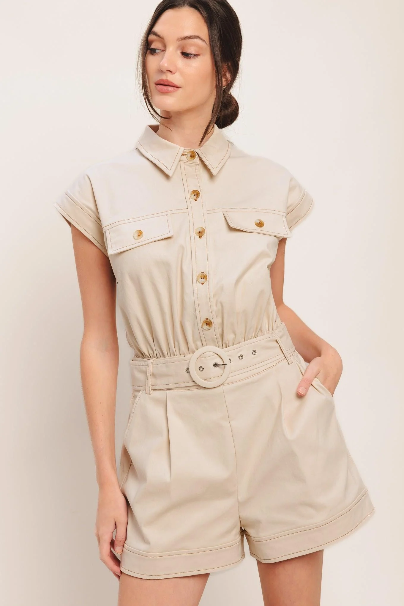 Everyday Utility Woven Romper - Image 5