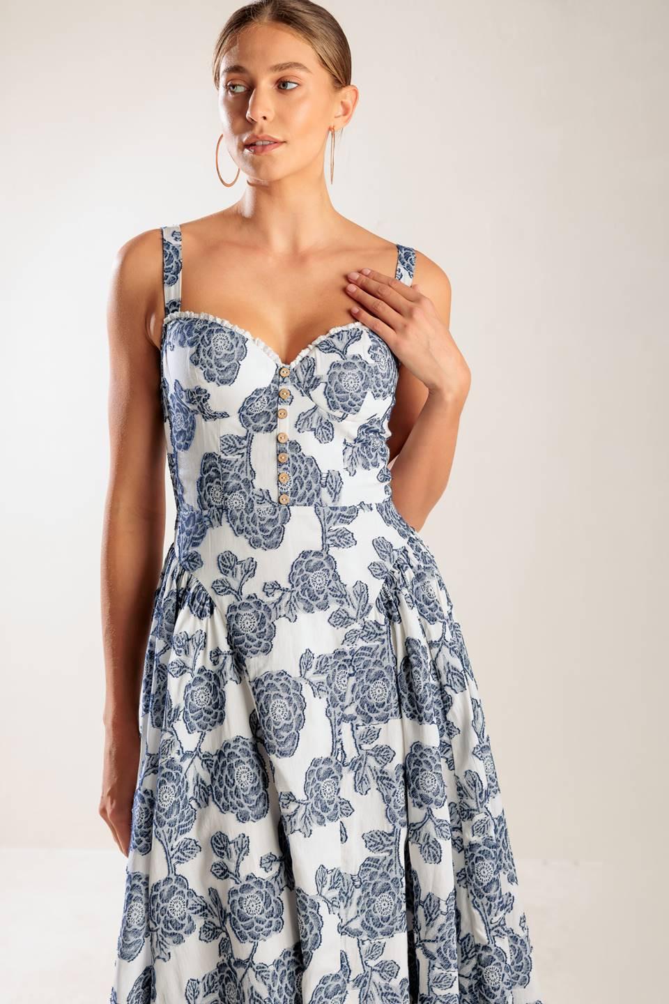 Exploring New Interests Woven Midi Dress - Image 5