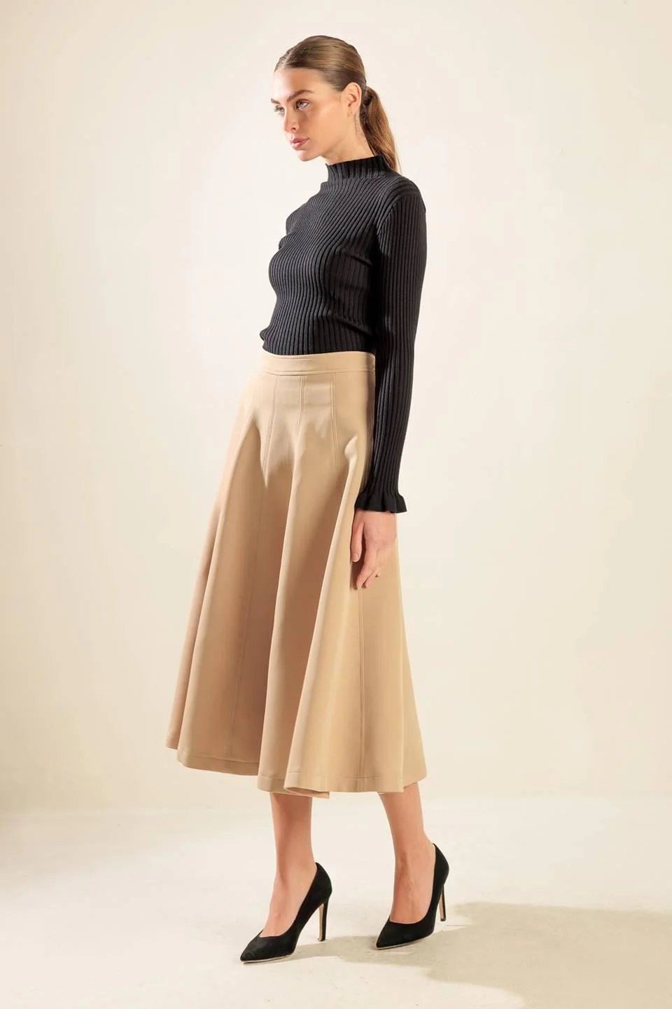 Falling Into Bliss Woven Midi Skirt - Image 12