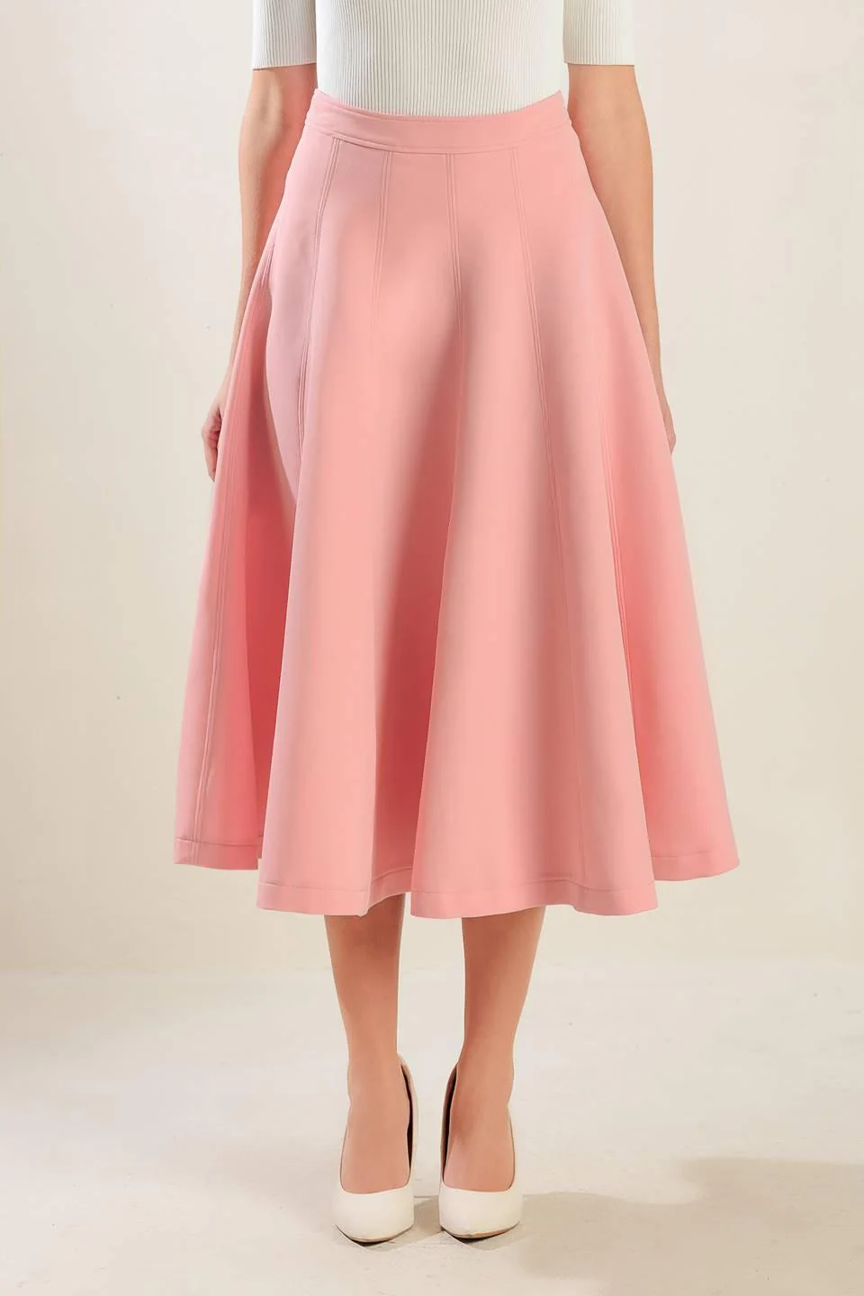 Falling Into Bliss Woven Midi Skirt - Image 4
