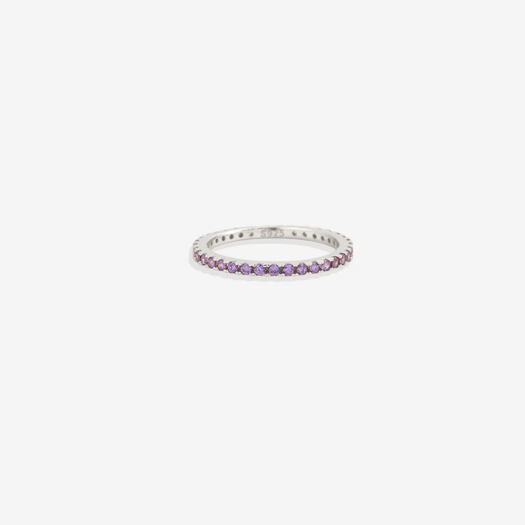 Mint & Lily Febuary Birthstone Eternity Stacking Ring - Image 20