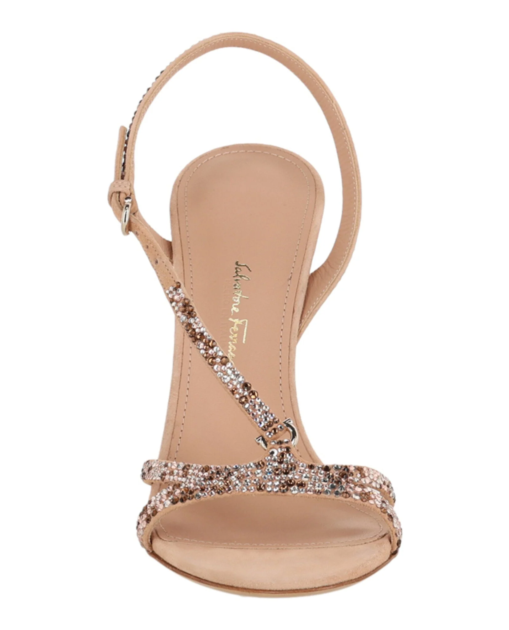 Ferragamo Jole X5 Crystal Embellished Heels - Image 4