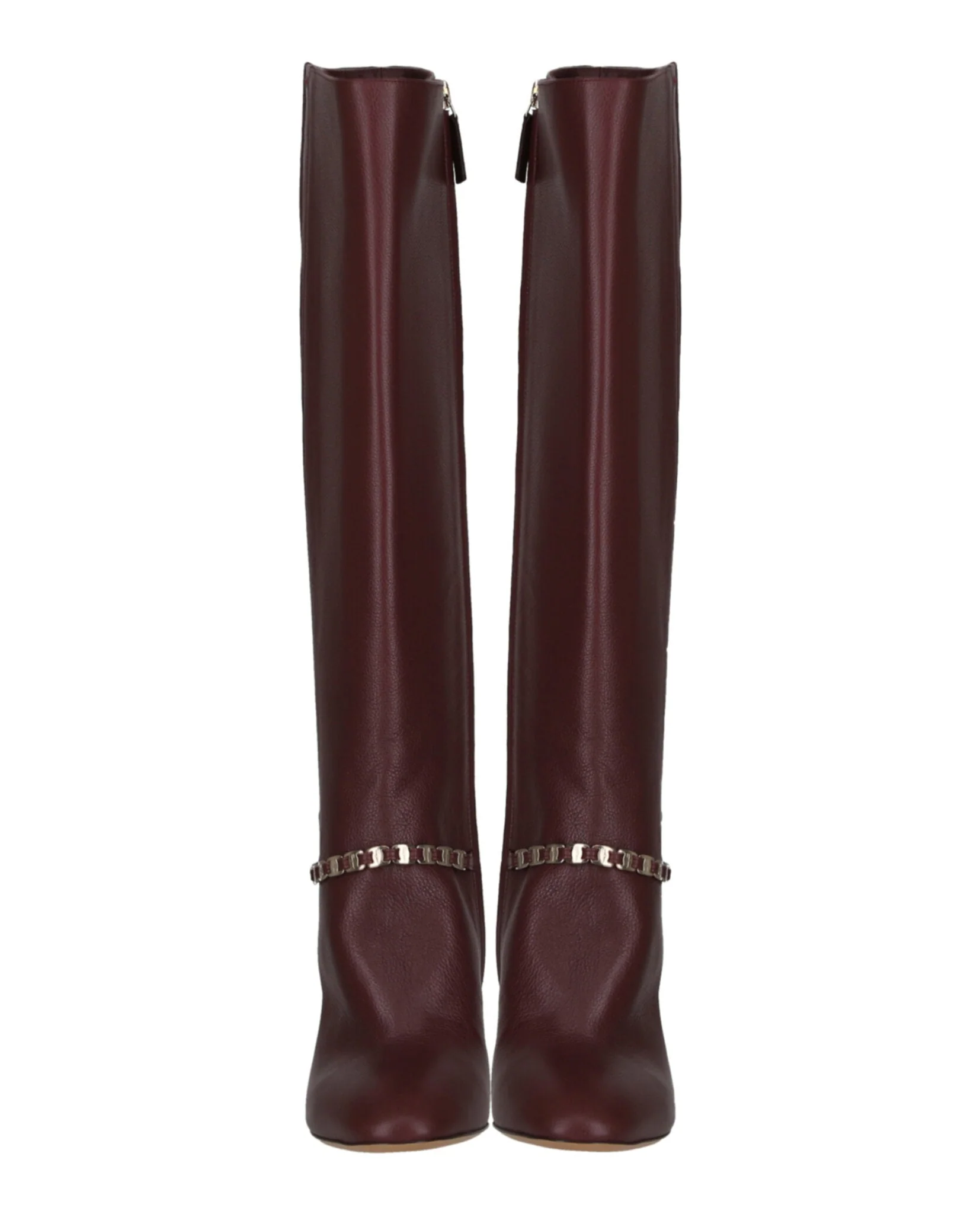 Ferragamo Triba Leather Knee-High Boots - Image 5