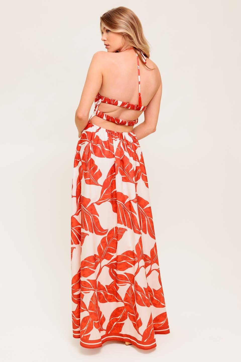 First Glance Red Woven Midi Dress - Image 2