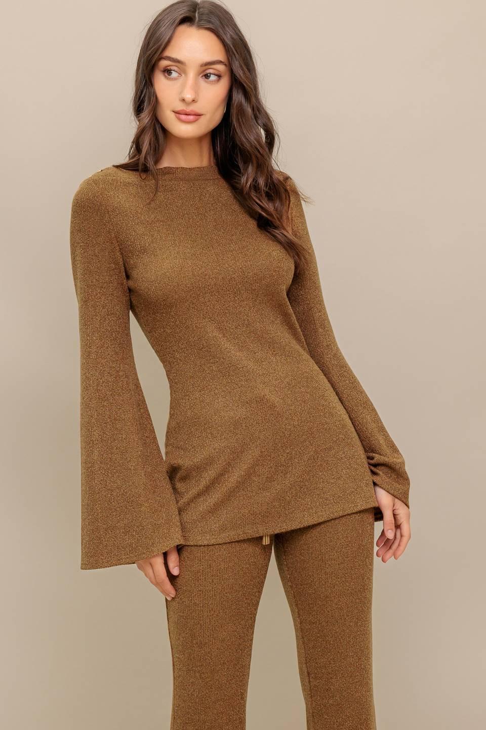 Flare Touch Solid Tunic Top - Image 2