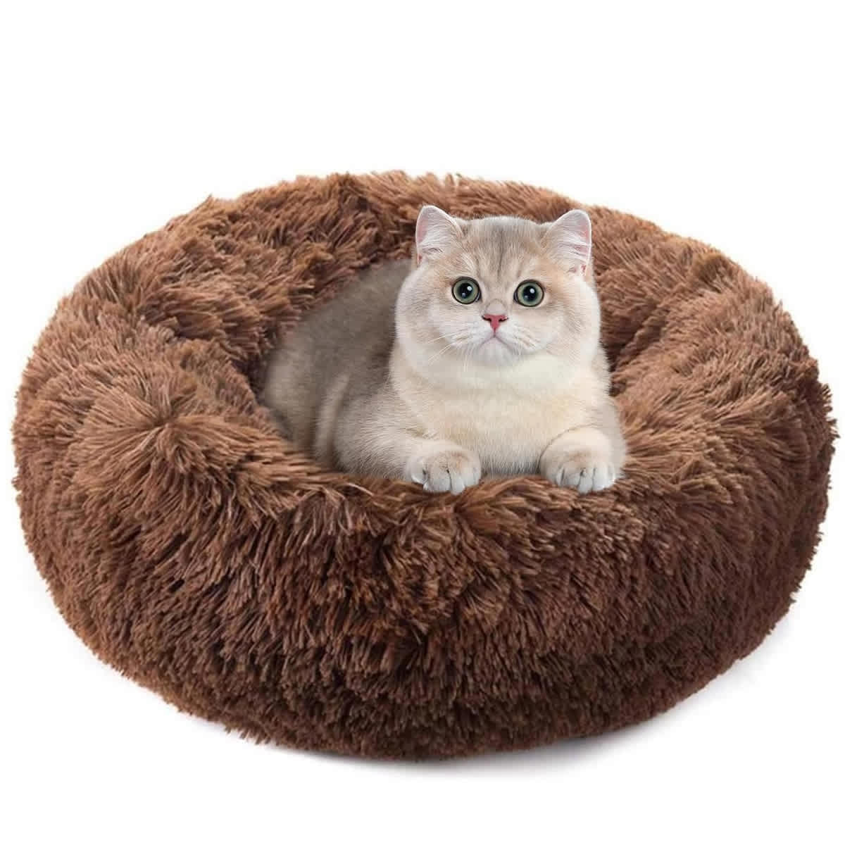 Fluffy Donut Calming Cat Bed - Image 13
