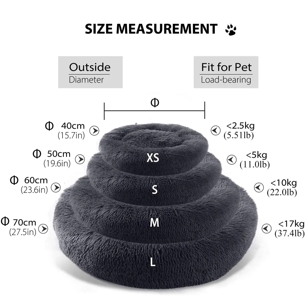 Fluffy Donut Calming Cat Bed - Image 19