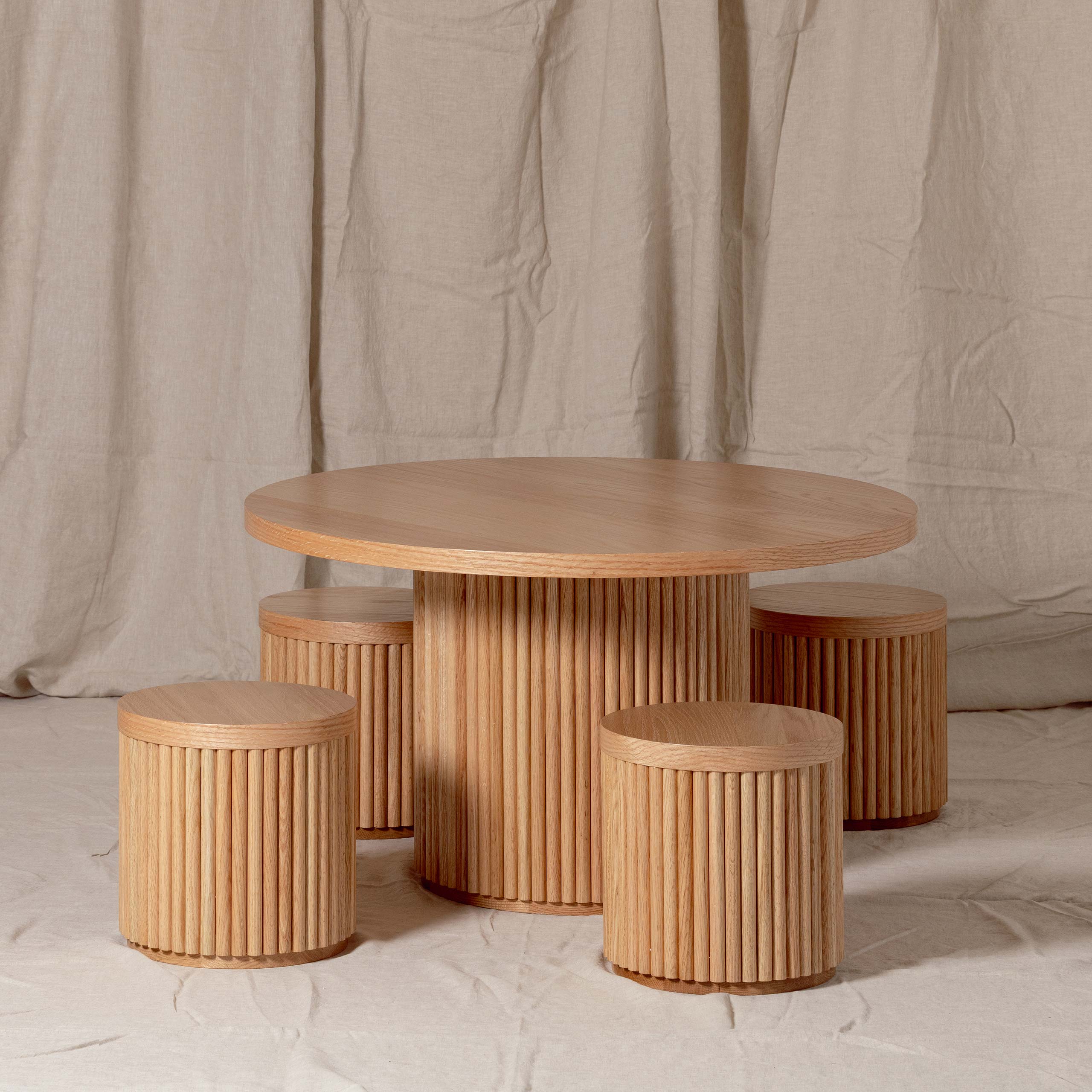 Fluted Round Stool - Image 11