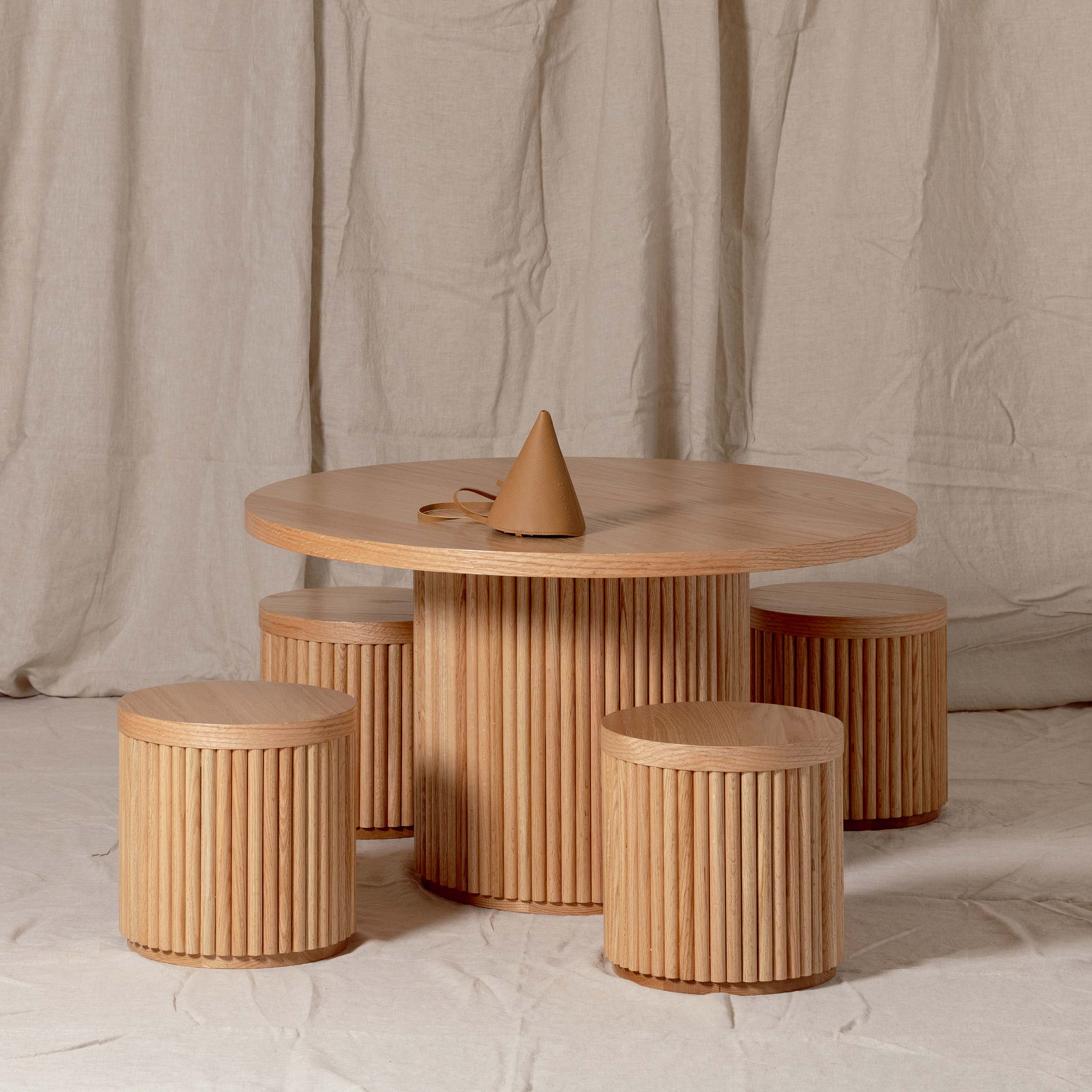 Fluted Round Stool - Image 12