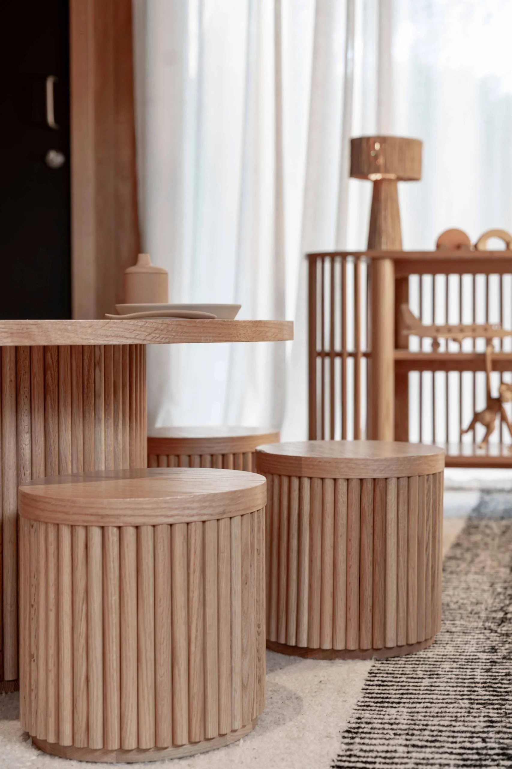 Fluted Round Stool - Image 6