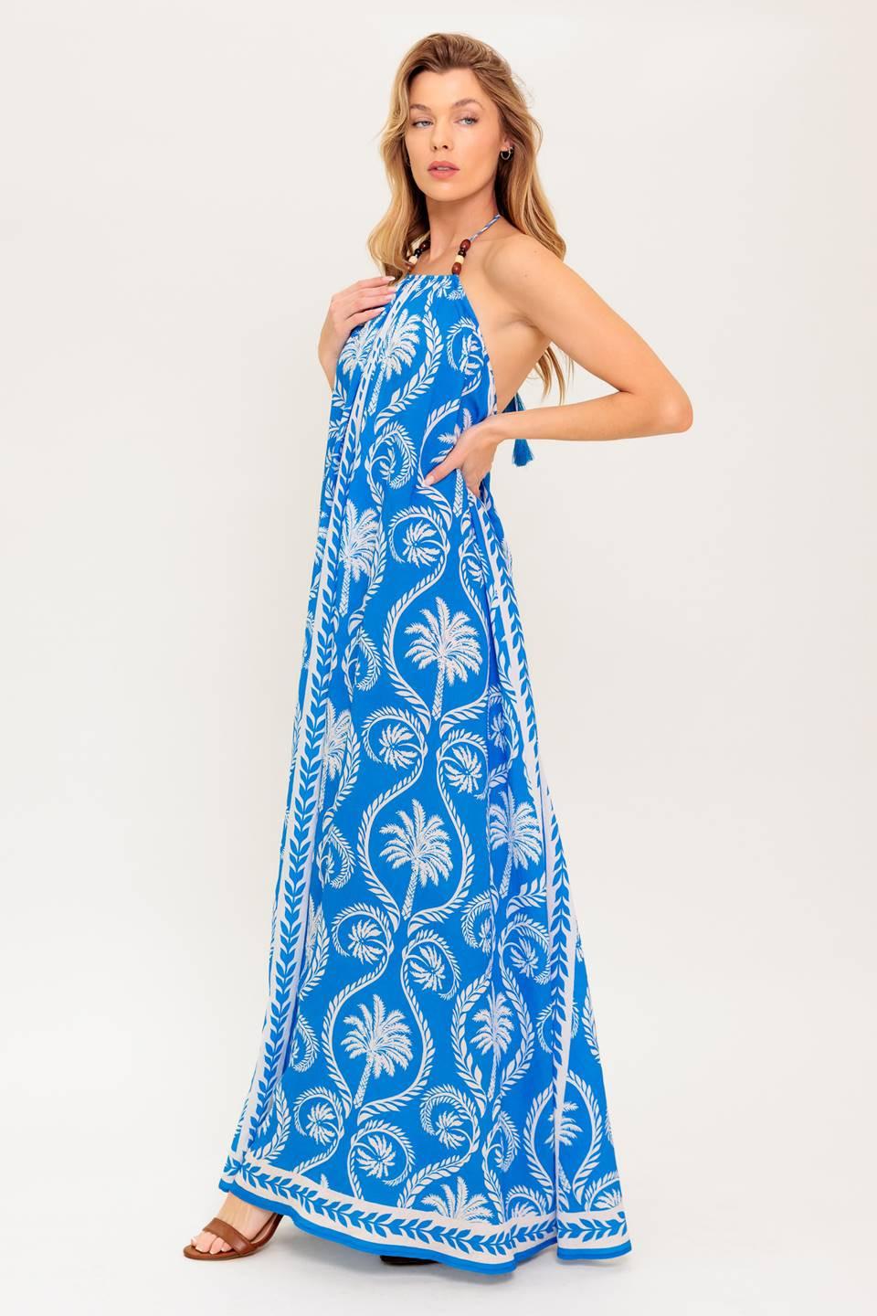 For the Dreamers Blue Woven Maxi Dress - Image 6