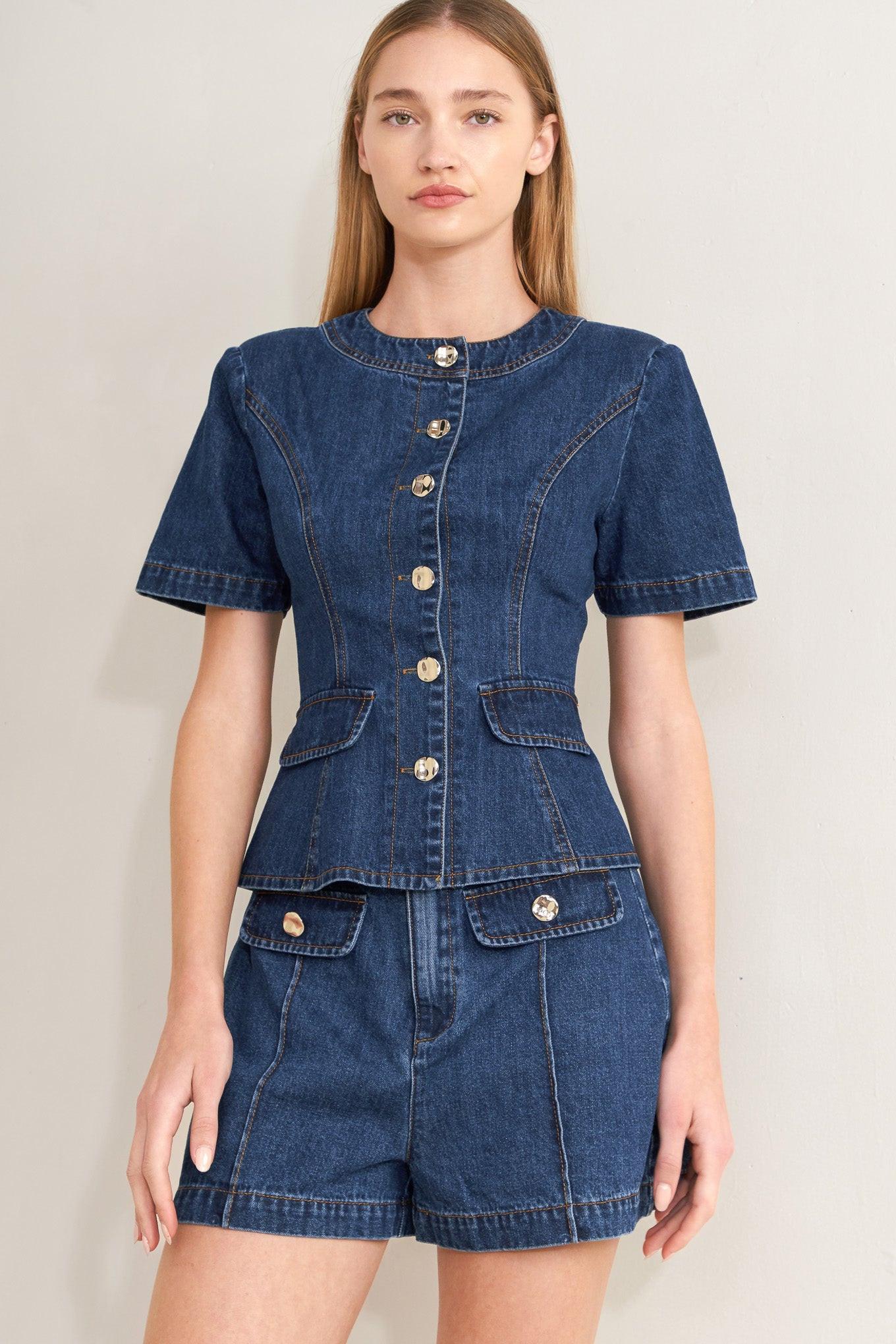 Forever Stylish Denim Top - Image 5