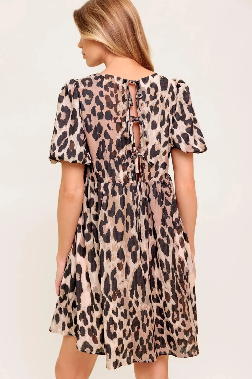 Forever Yours Leopard Woven Mini Dress - Image 2