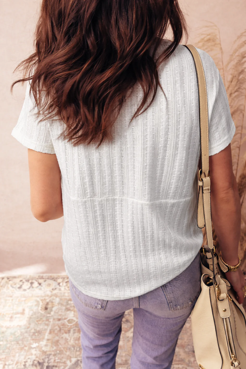 Threaded Pear Frankie Raw Seam Henley Tee - Image 2