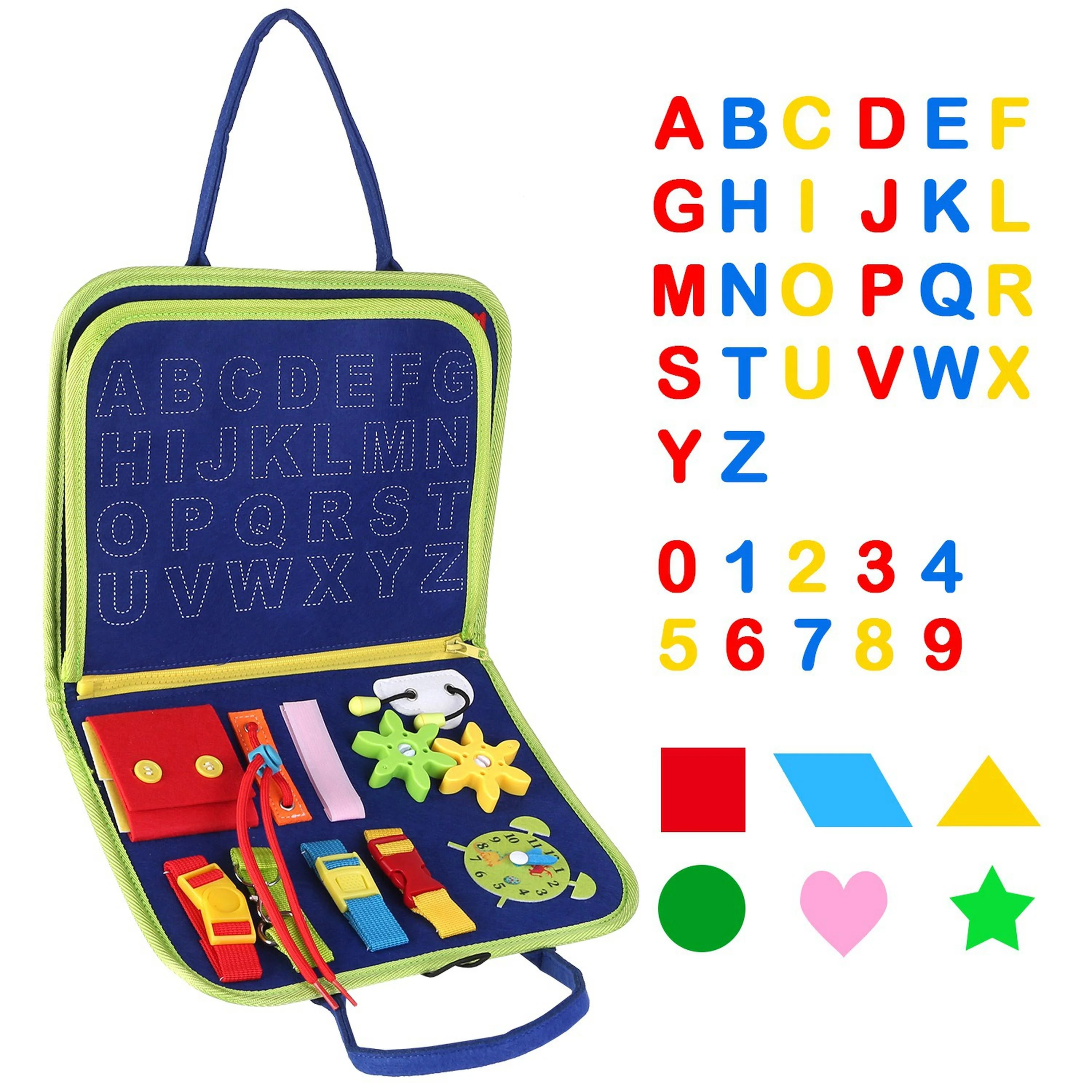 Fresh Fab Finds Kids Busy Board Sensory Activity Board Preschool Learning Toys Montessori Educational Gift for 1-6 Years Old Baby Toddler Girls Boys