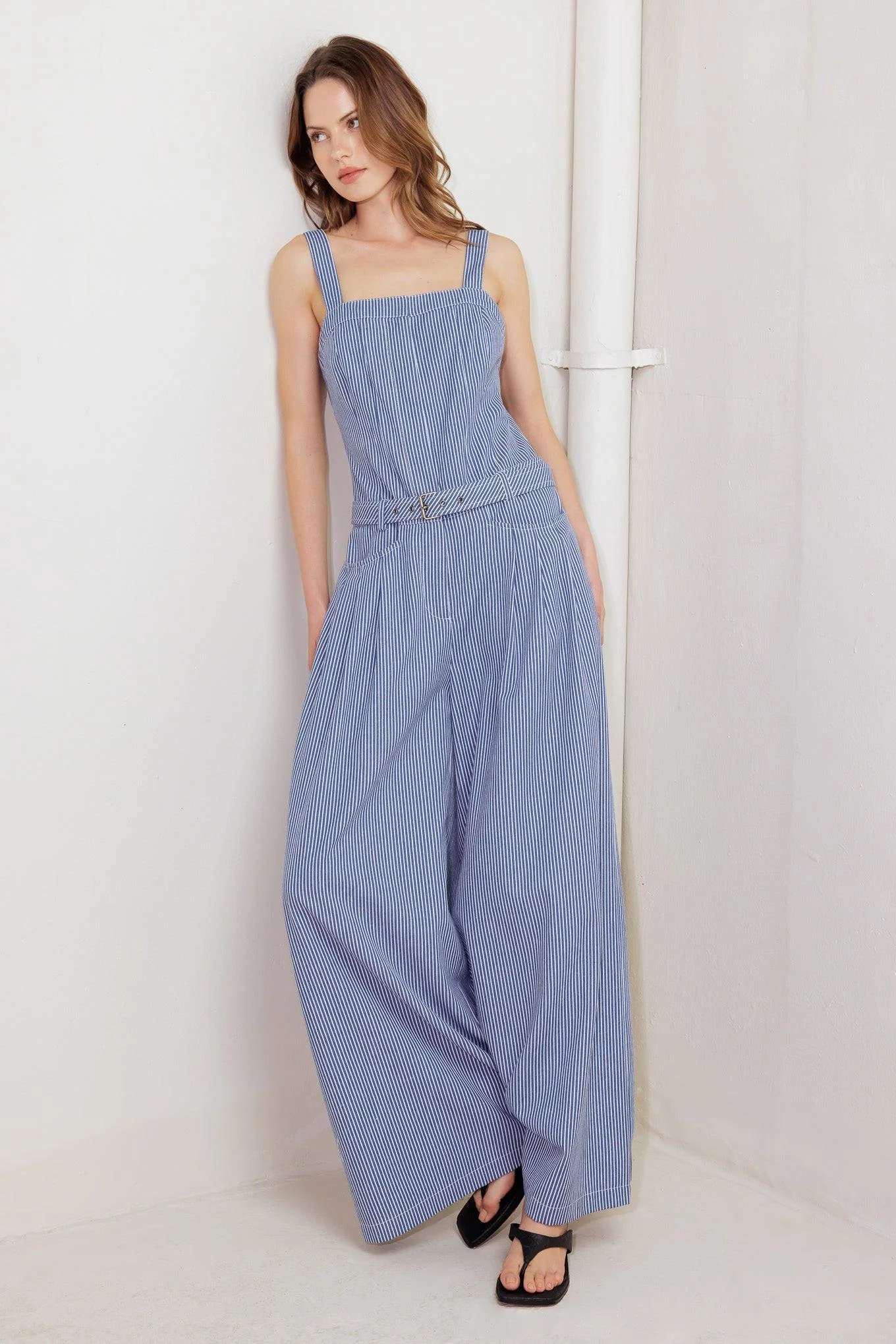Fresh Petal Blue Woven Jumpsuit - Image 5