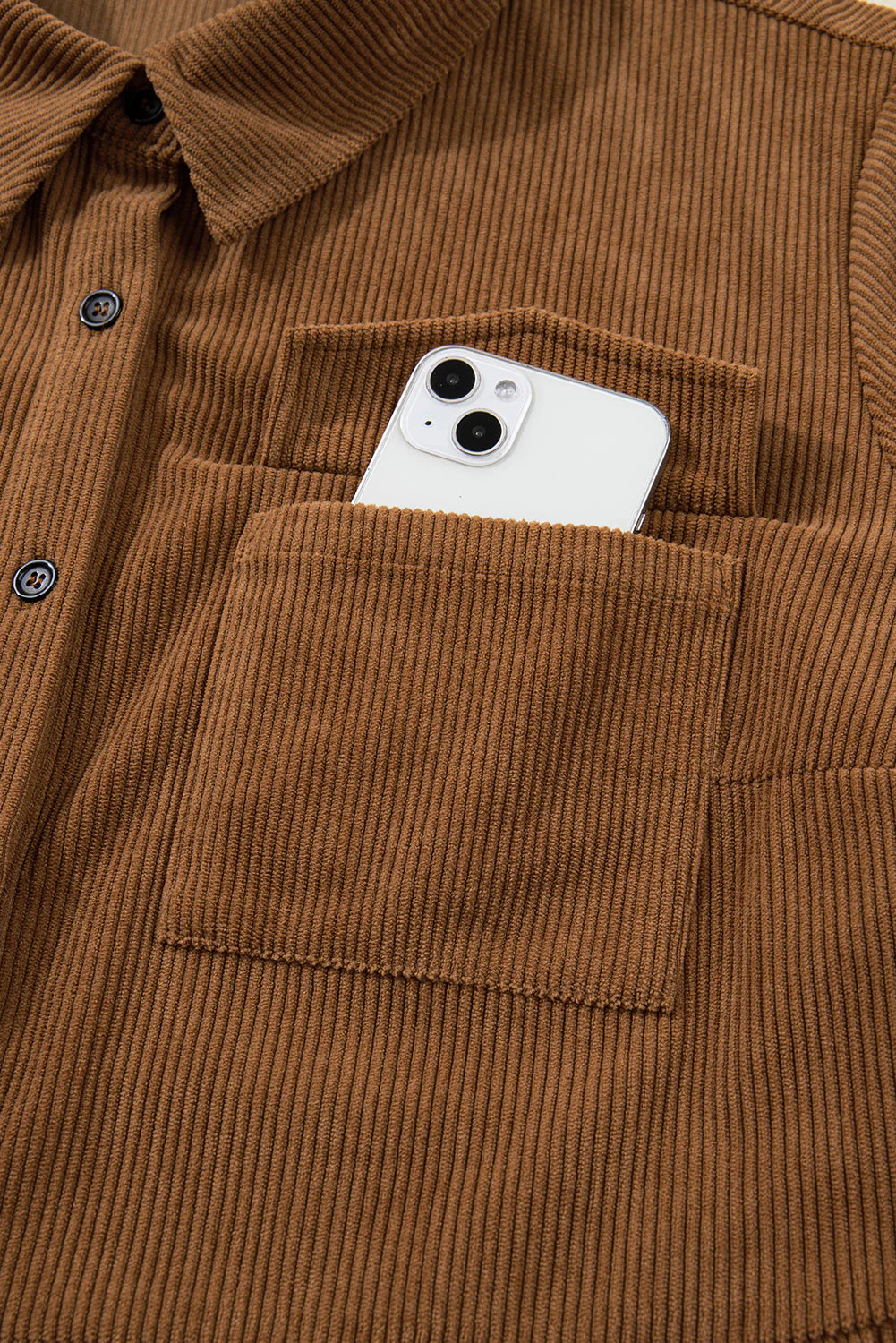 Threaded Pear Galilea Corduroy Full Collared PLUS Shirt - Image 19