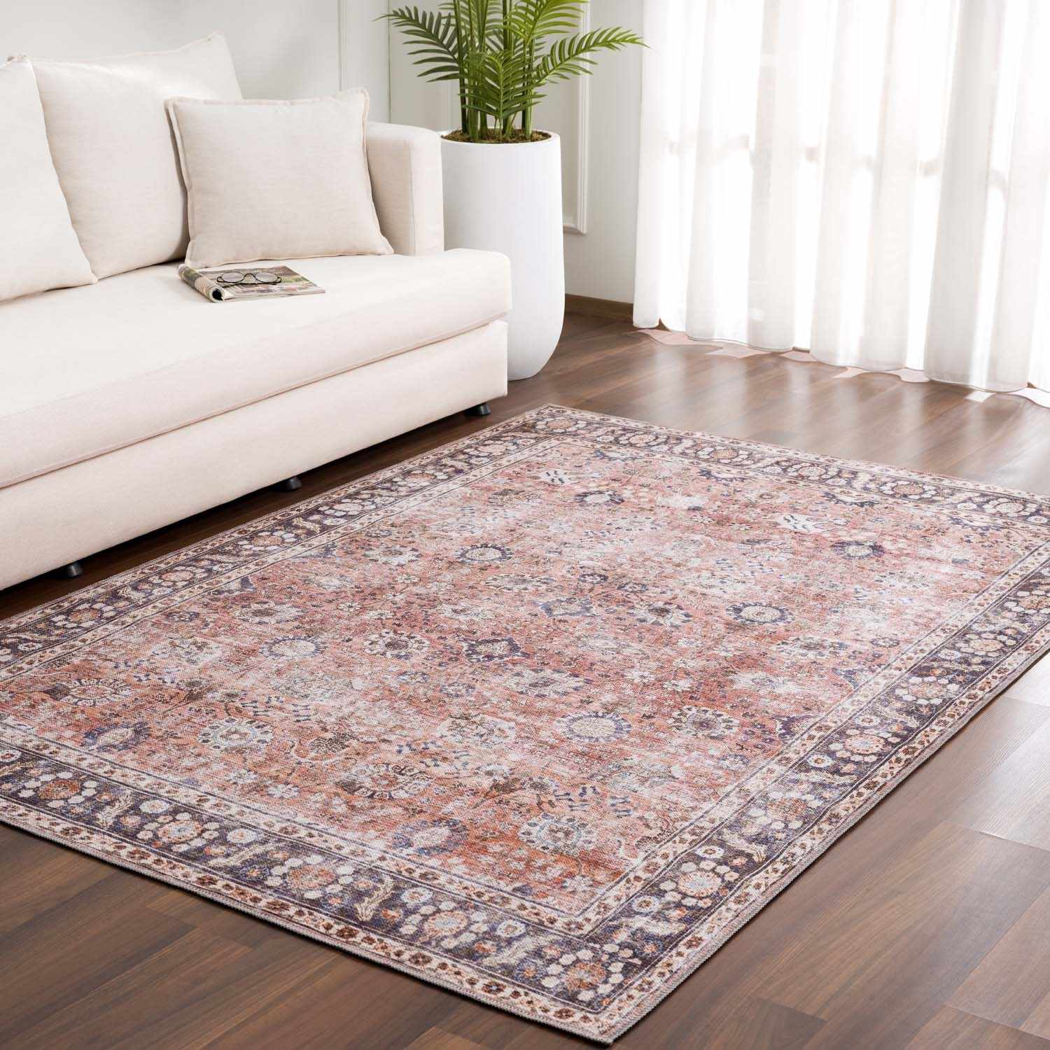 Ganyangan Red Washable Rug - Image 2