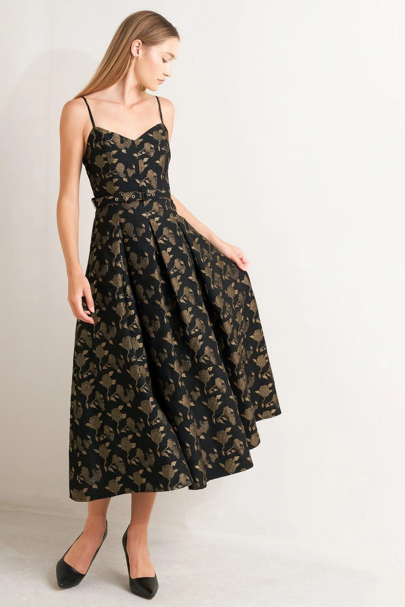 Garden Opera Woven Midi Dress - Image 3