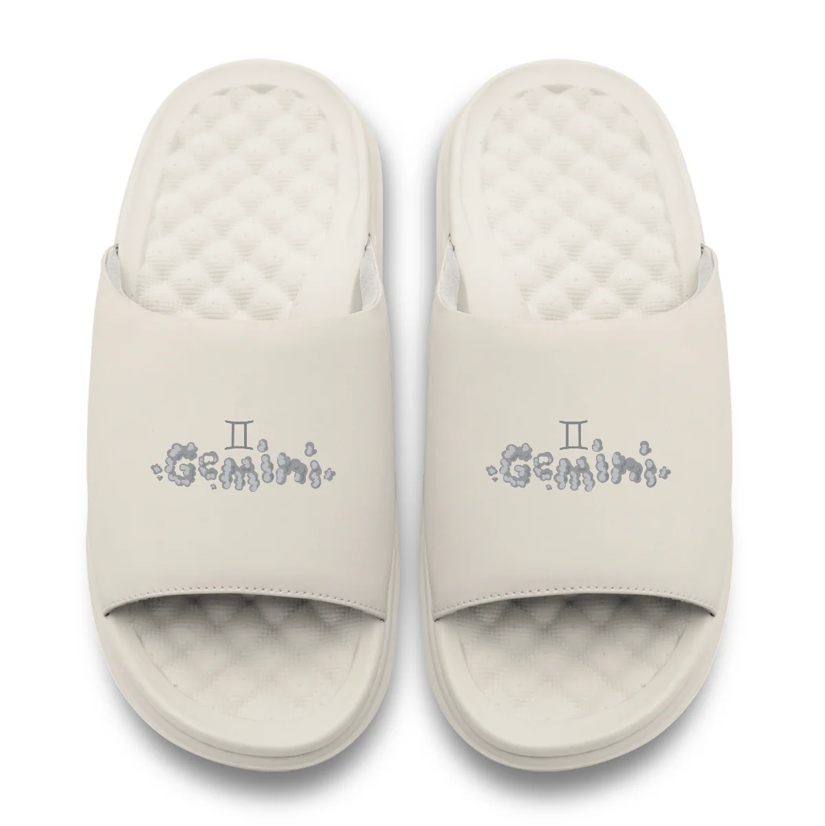 Gemini Zodiac Elements Motive Slide Sandals - Image 4