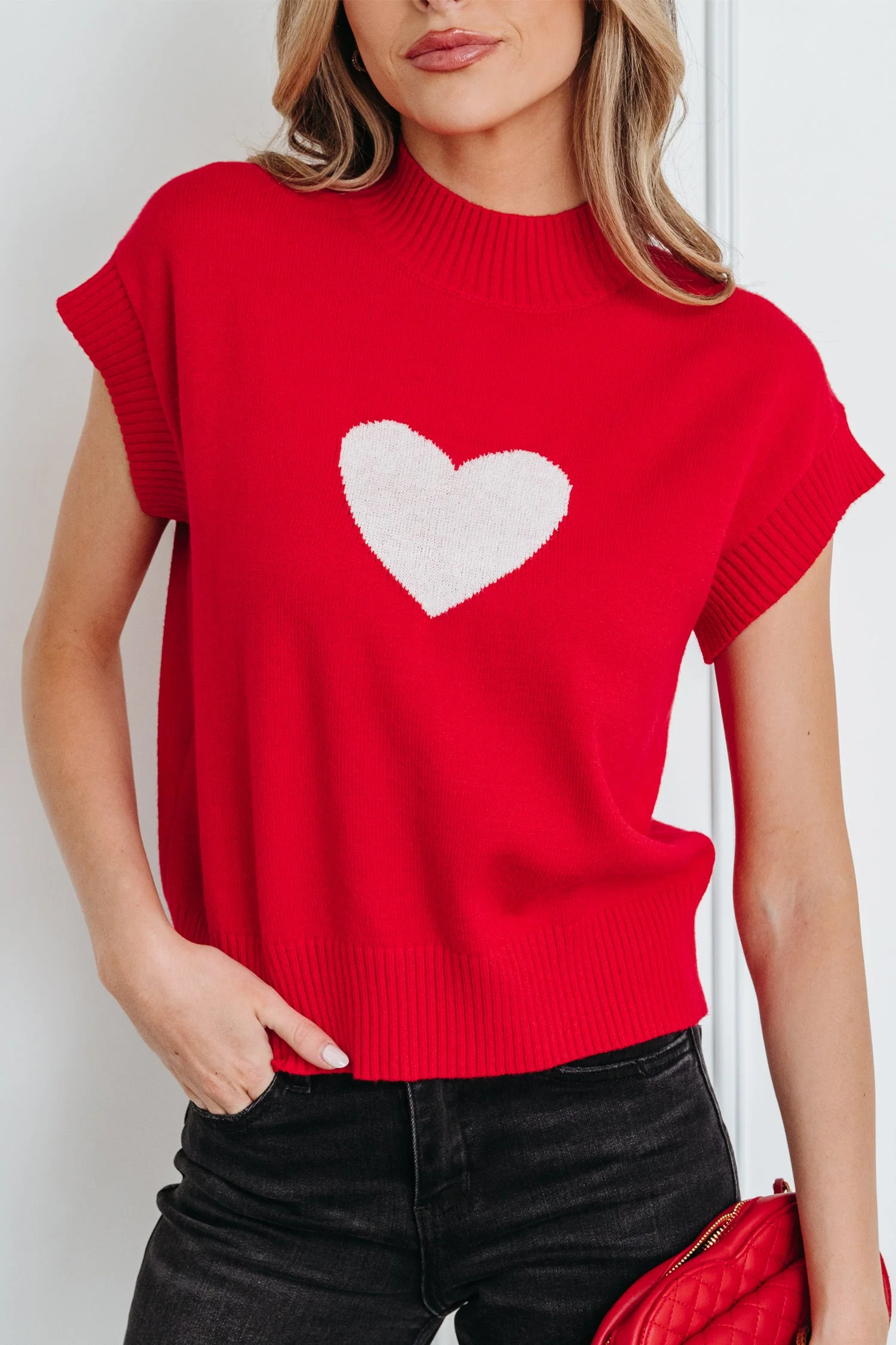 Threaded Pear Genevieve Cropped Short Sleeve Sweater - Image 8