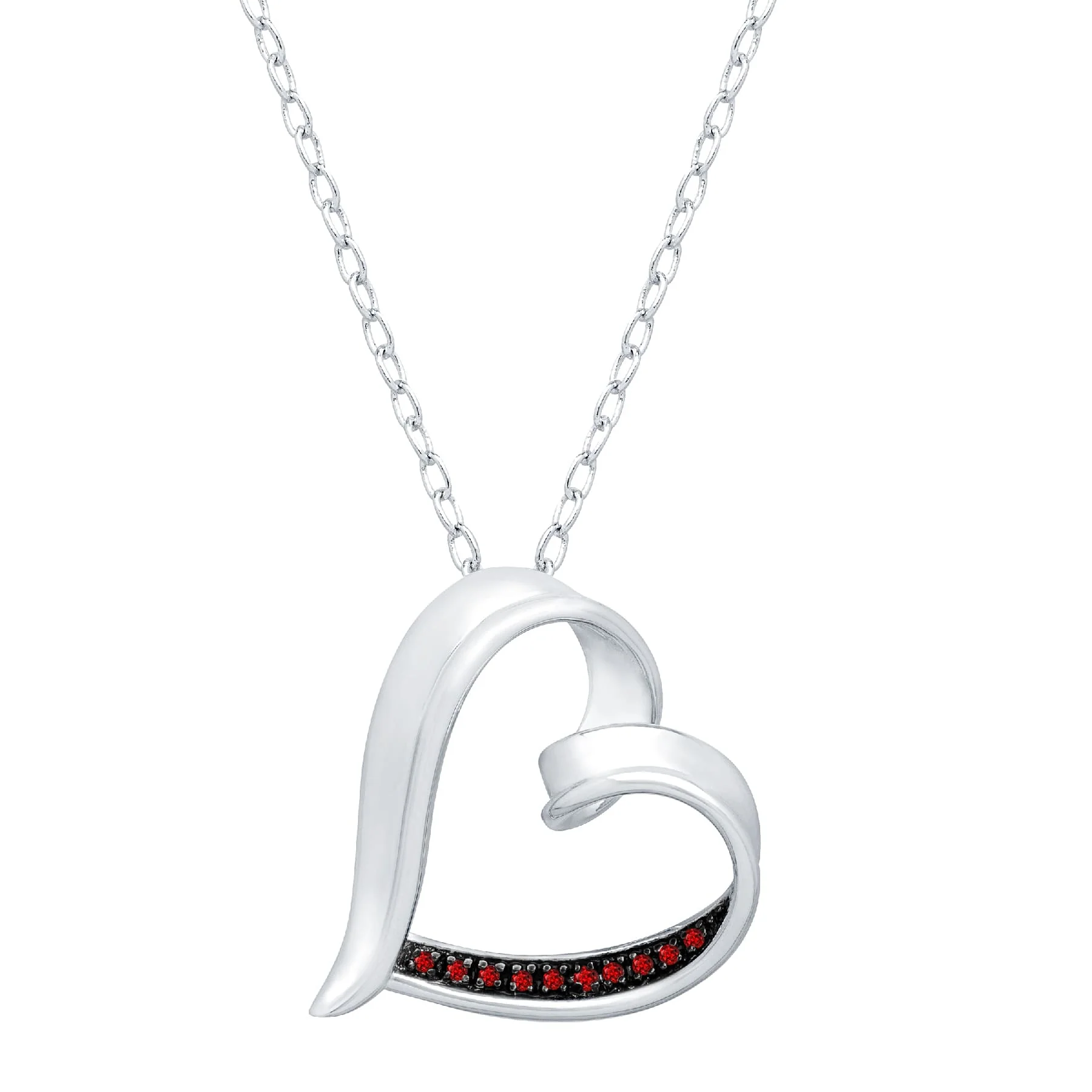 V3 Jewelry Genuine Blue Diamond Heart Pendant Sterling Silver - Image 12