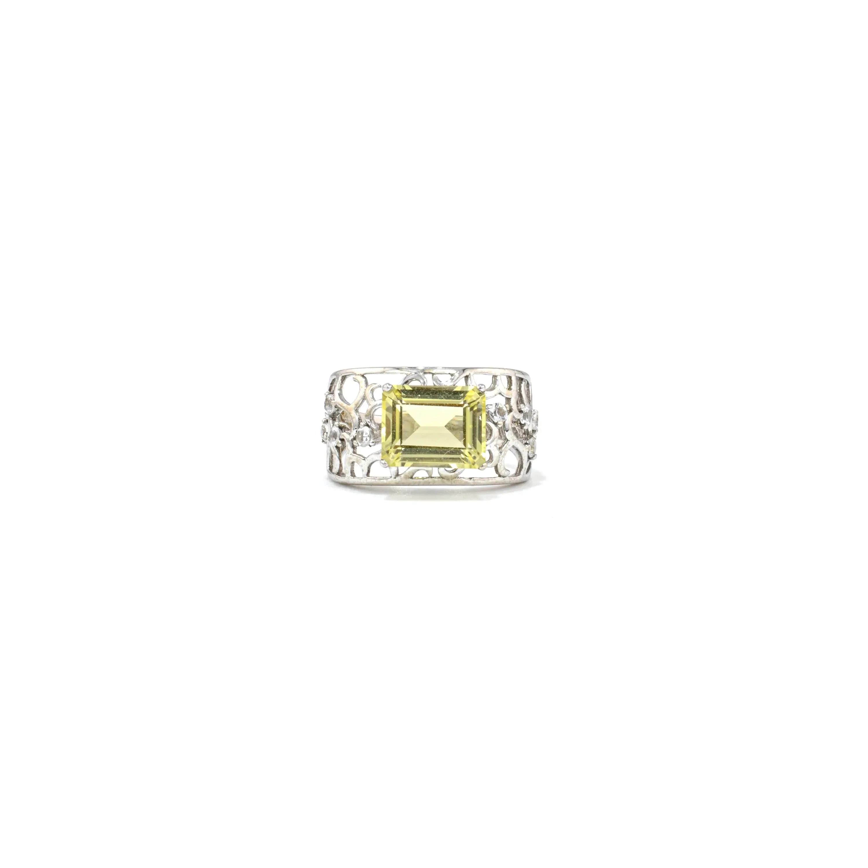 Genuine Lemon Quartz Ring 2.40 Carats Lemon Quartz Jewelry Green Gemstone Rings for Women Topaz Rings for Women November Birthstone Jewelry for Women Gift - Image 11