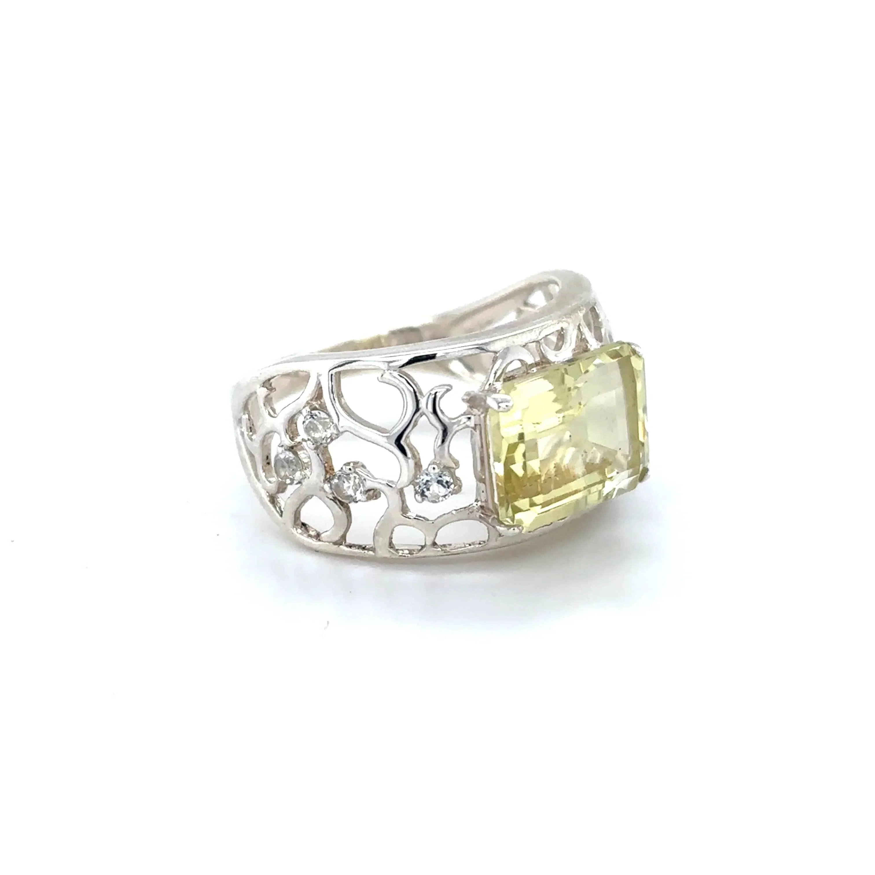 Genuine Lemon Quartz Ring 2.40 Carats Lemon Quartz Jewelry Green Gemstone Rings for Women Topaz Rings for Women November Birthstone Jewelry for Women Gift - Image 9