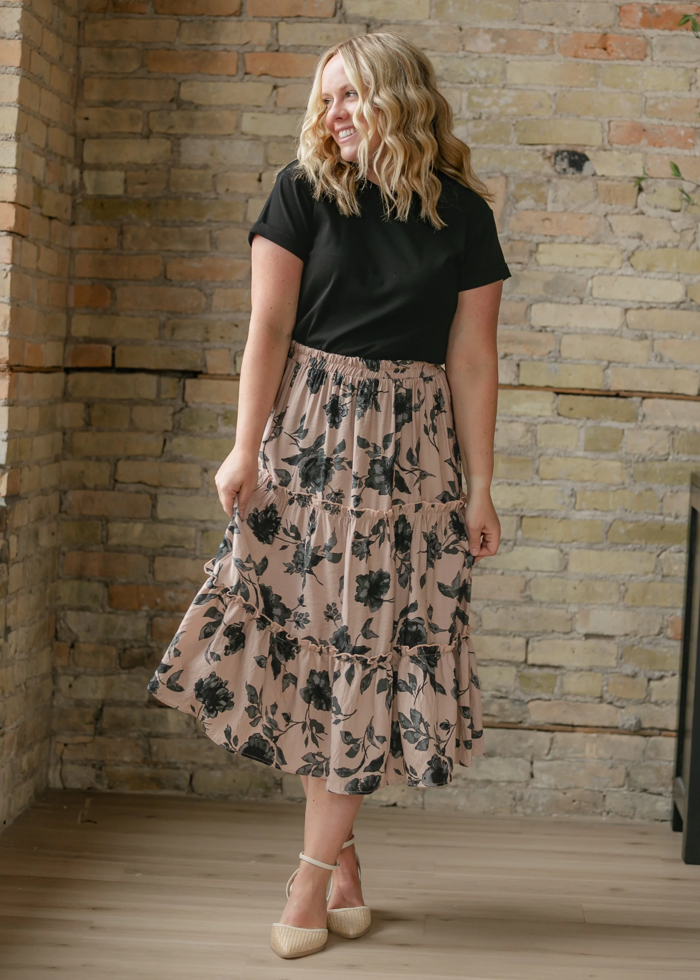 Giana Ruffle Tiered Midi Skirt - Image 7