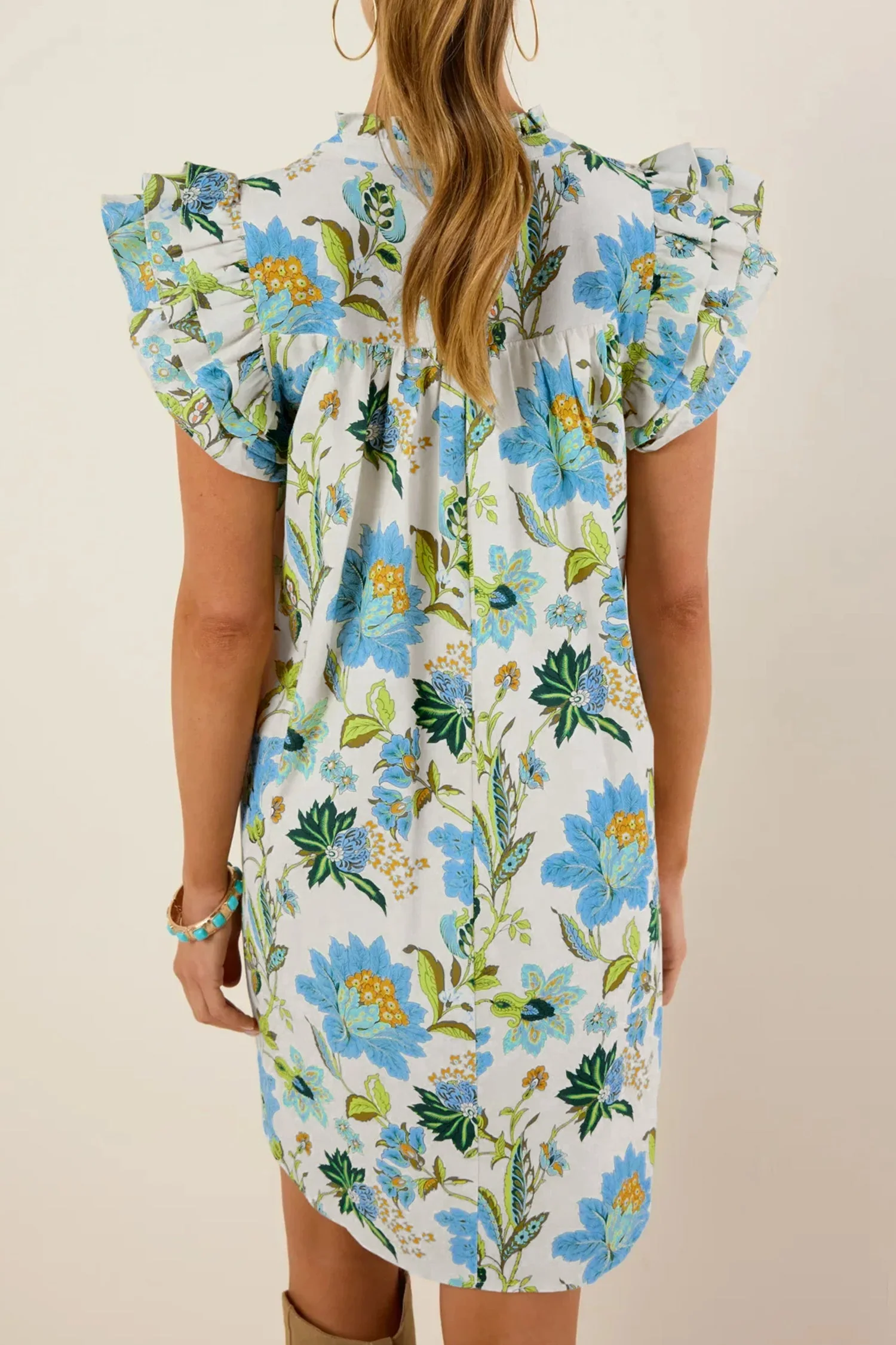 Threaded Pear Giuliana Sleeve Shift Mini Dress - Image 4